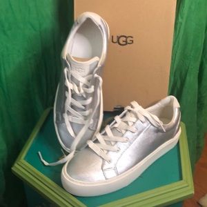 UGG Silver Metallic Sneakers 👟 NIB (10)